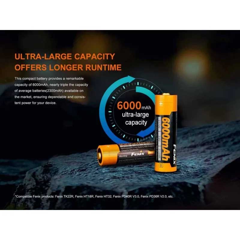 Зарядна батерия Fenix ARB-L21-6000 – 21700 6000mAh