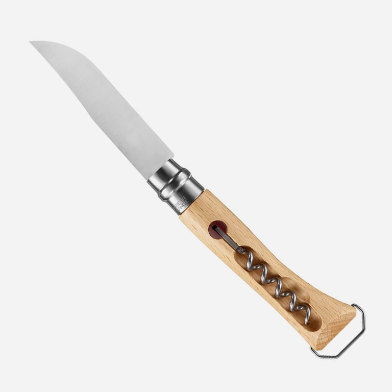 Комплект нож Opinel No.10 с тирбушон и отварачка за бутилки Неръждаема стомана