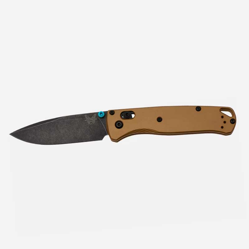 Нож Benchmade BUGOUT M390 Aluminium Burnt Brass