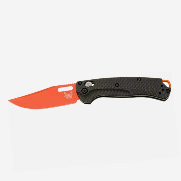 Нож Benchmade Mini Taggedout MagnaCut Carbon Fiber Orange