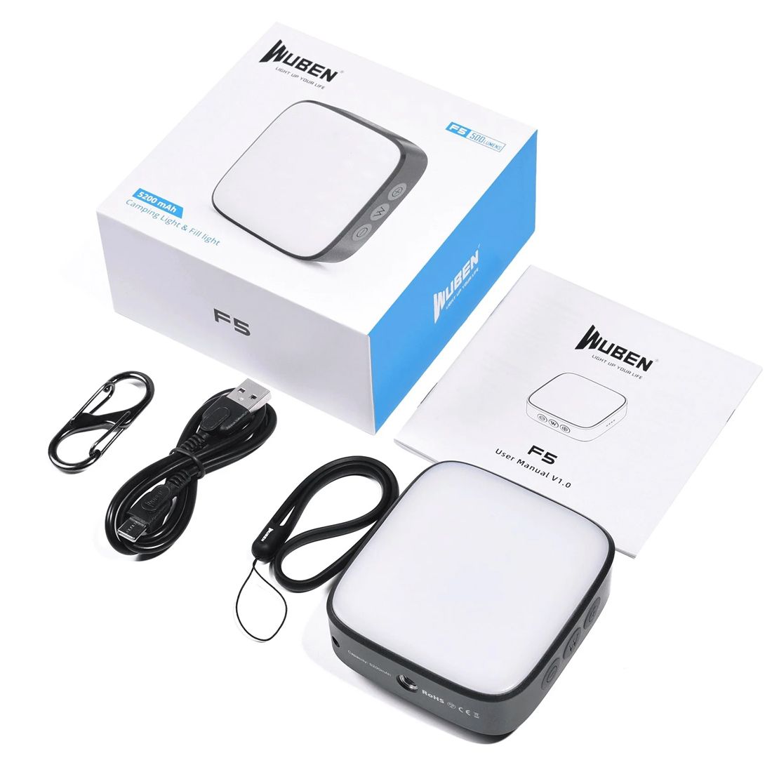 Wuben F5 Power Bank Camping Light 9