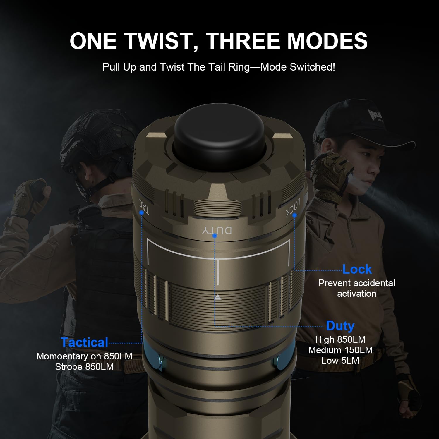 Wuben T4 Portable Tactical Flashlight 03