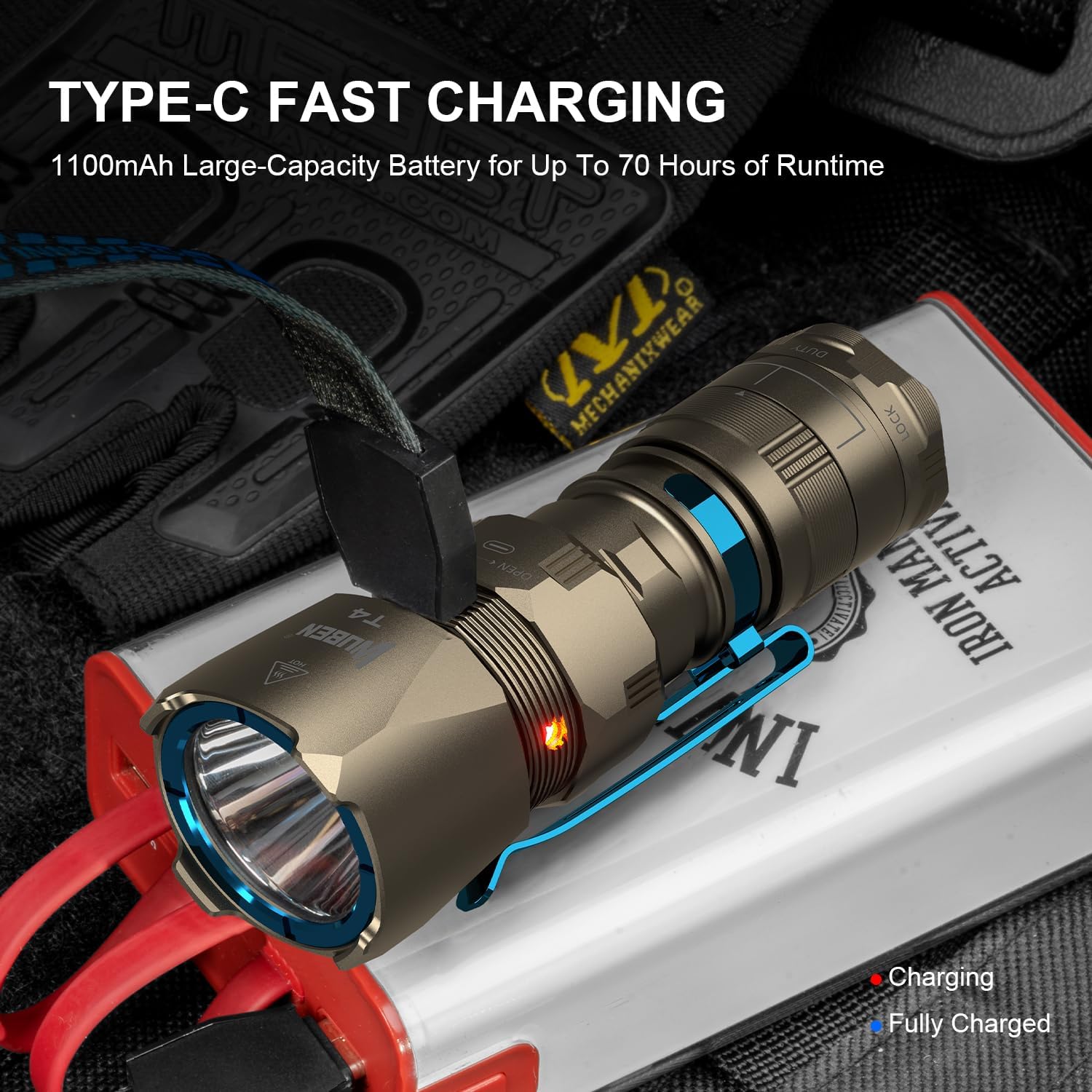 Wuben T4 Portable Tactical Flashlight 07