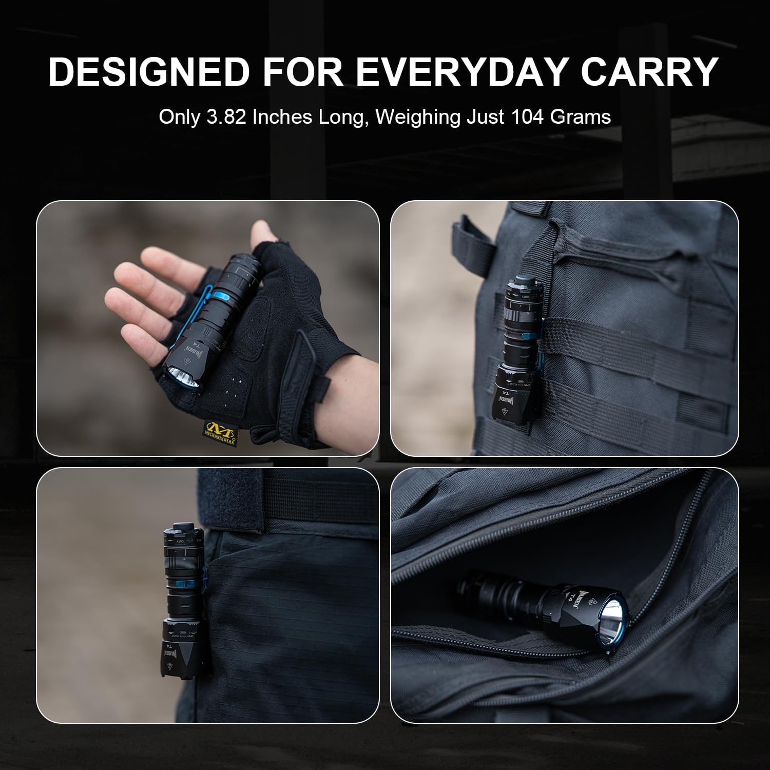 Wuben T4 Portable Tactical Flashlight black 04