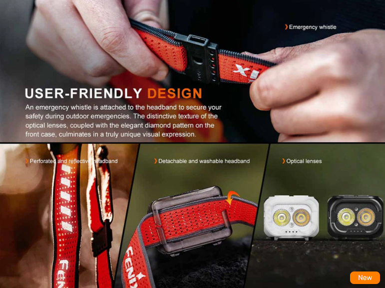 Челник Fenix HL18R-T V2.0 LED – бял 17