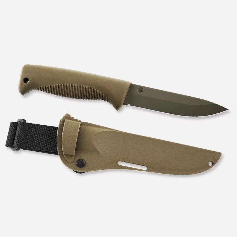 Peltonen Knives M07 Ranger Puukko Sissipuukko FDE Cerakote 80CrV2 Coyote TPE Handle Composite Coyote Sheath