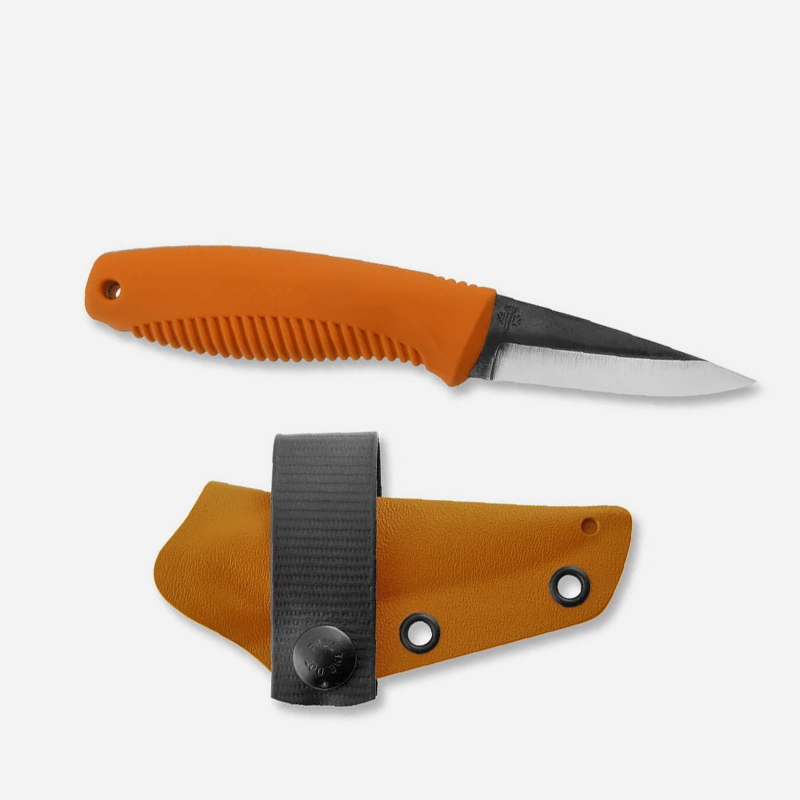 Peltonen Knives Pikkusissi M23 puukko, kydex tuppi orange