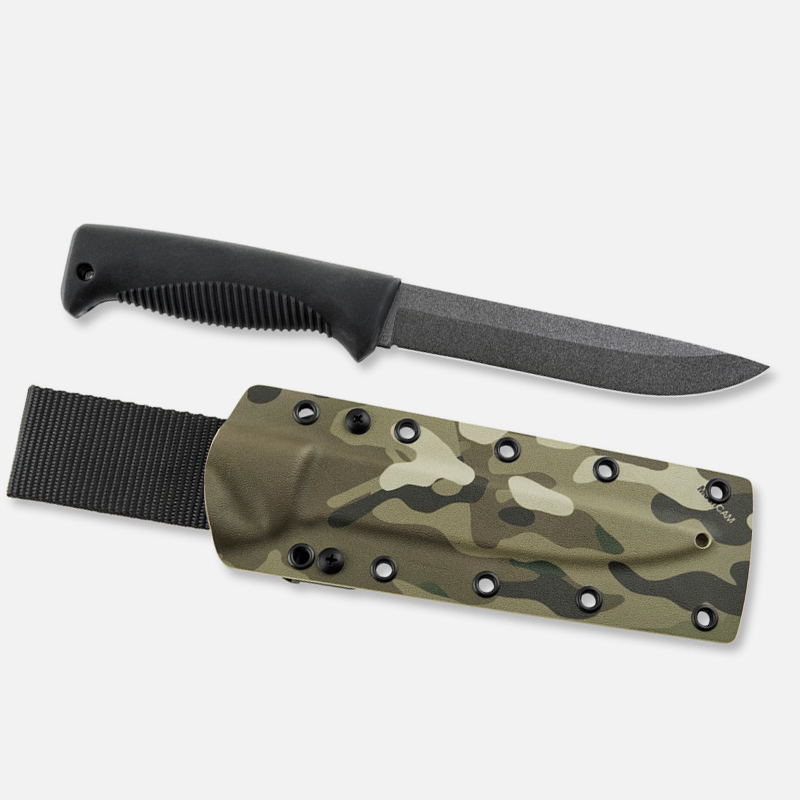 Нож Peltonen Knives Sissipuukko M95 PTFE Teflon 80CrV2 TPE Multicam kydex