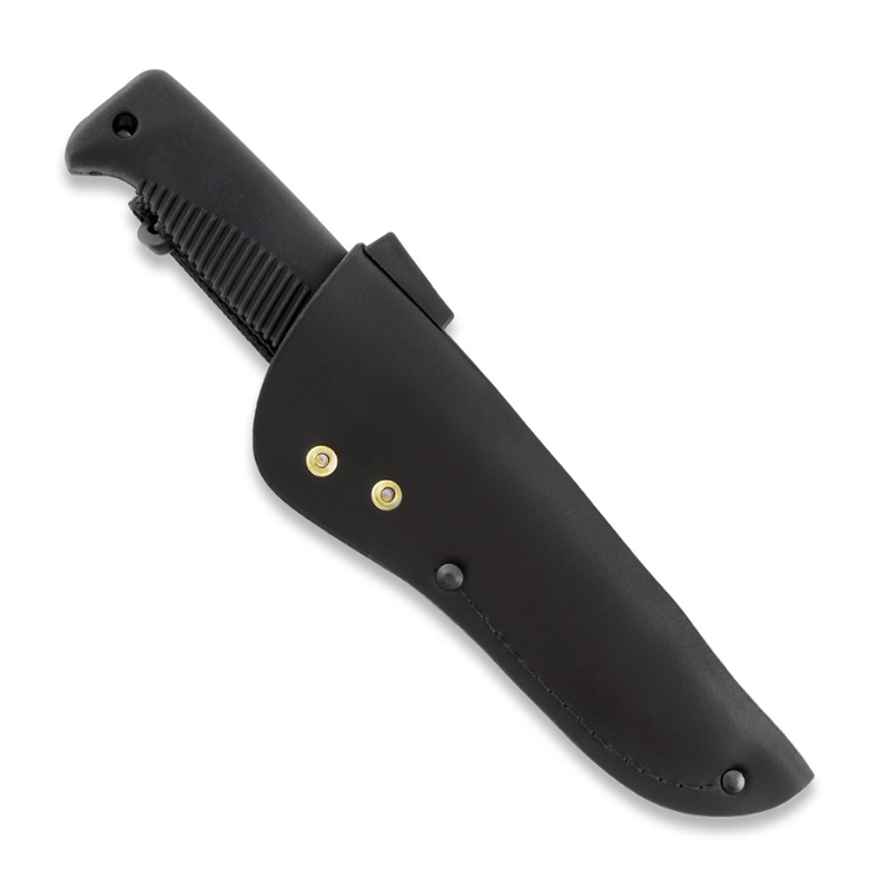 Нож Peltonen M07 Ranger Puukko 80CrV2 Uncoated Black TPE Leather Sheath