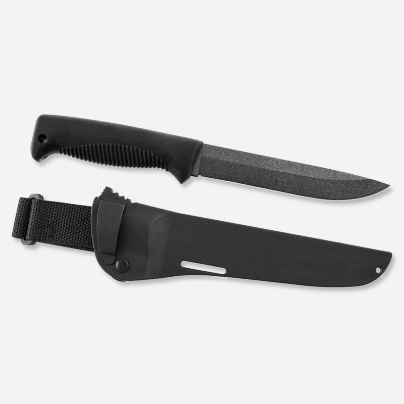 Нож Peltonen Knives Sissipuukko M95 PTFE Teflon 80CrV2 TPE Black Composite