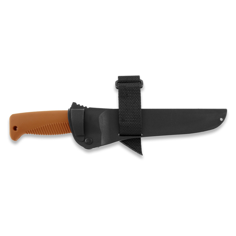 Нож Peltonen Knives Sissipuukko M95 PTFE Teflon 80CrV2 TPE Orange Composite