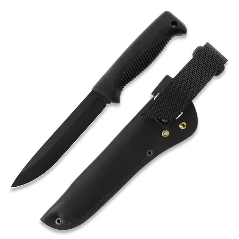 Peltonen M95 Ranger Puukko Black PTFE Teflon Leather Black Sheath 2