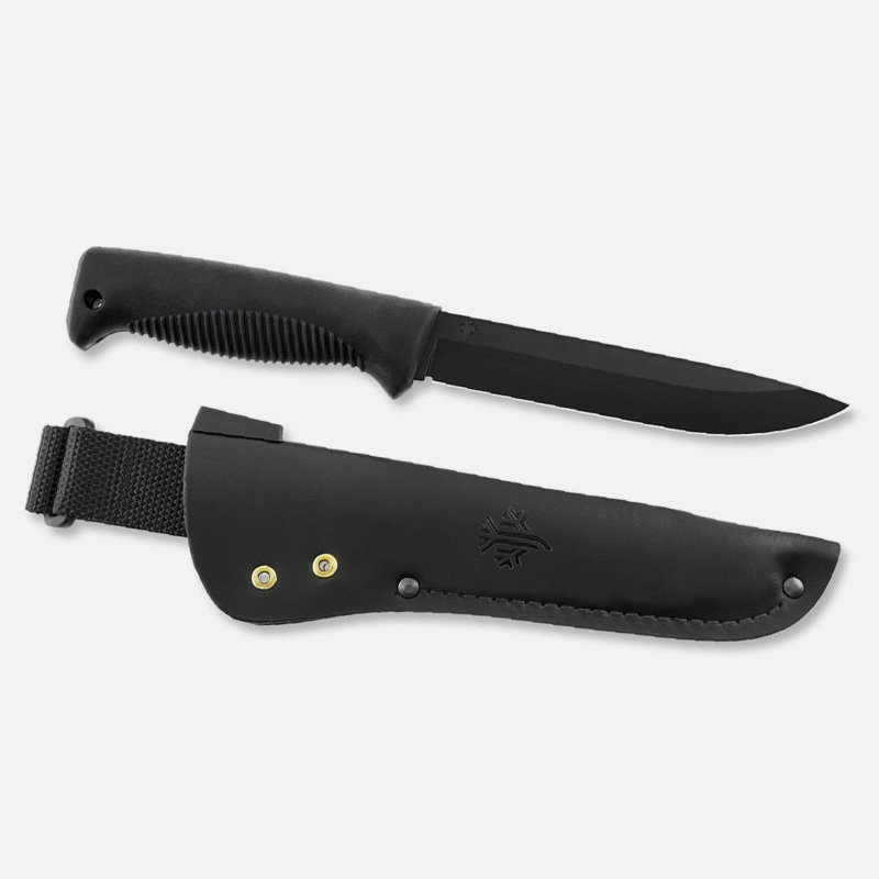 Peltonen M95 Ranger Puukko Black PTFE Teflon Leather Black Sheath