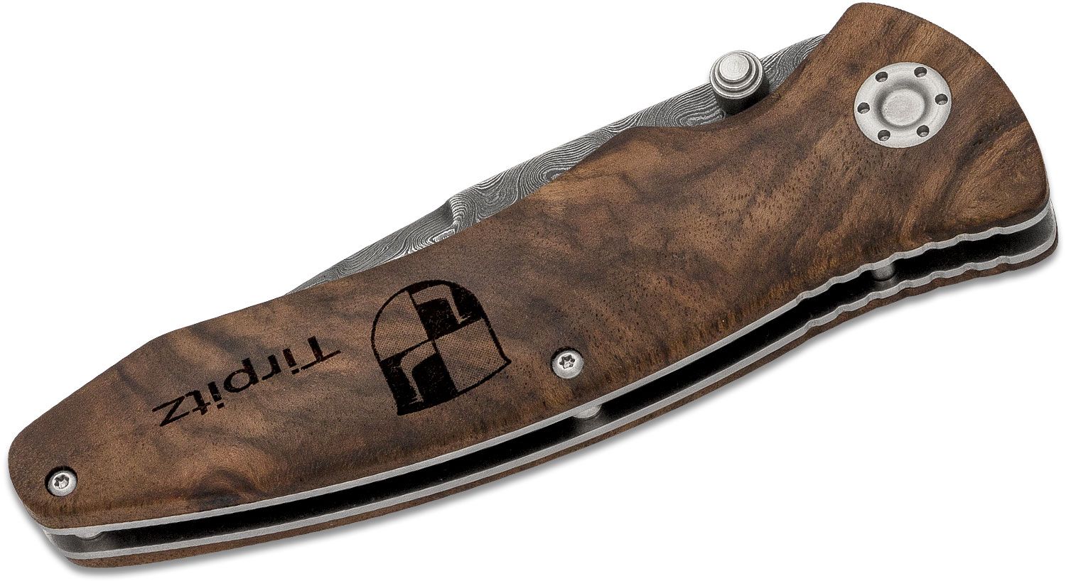 Knife Boker Solingen Tirpitz-Damascus Wood 42 Walnut
