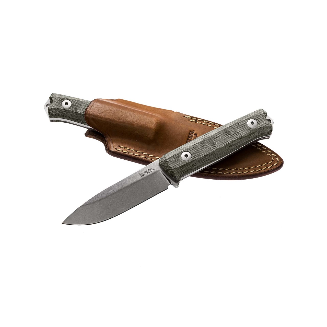 Нож LionSteel B40 Sleipner Canvas Green