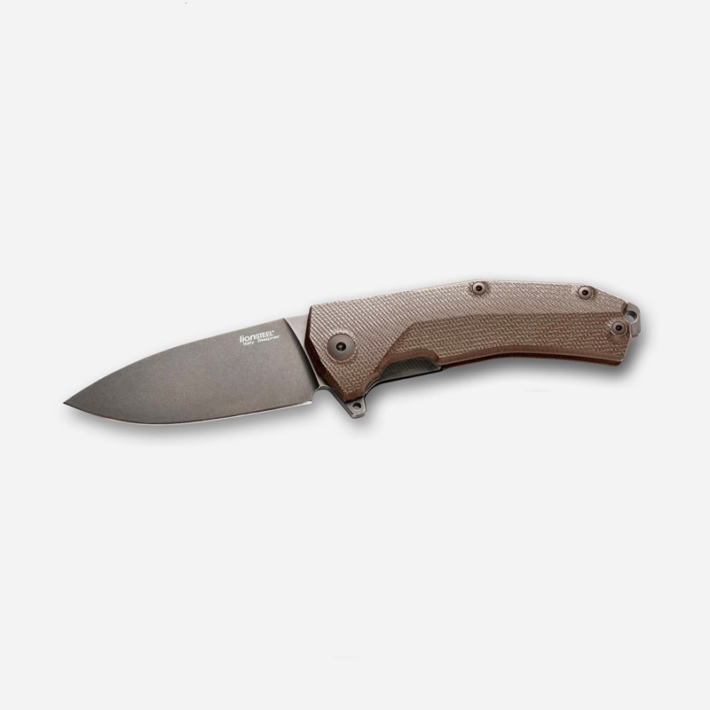 Knife LionSteel KUR Sleipner Brown G10