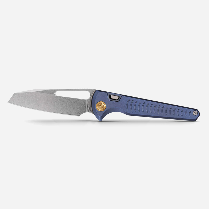 Нож Vosteed Gavko Leopard – Top Liner Lock M390 Titanium Handle Blue