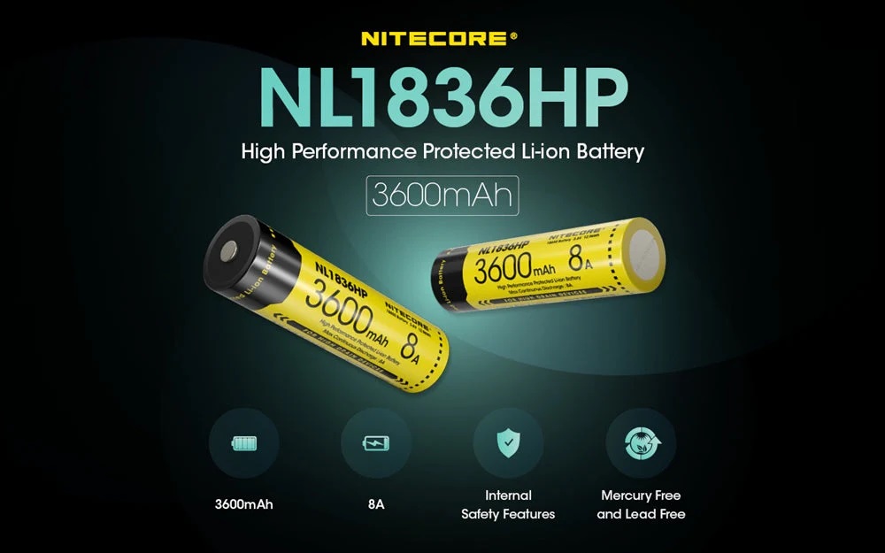 Акумулаторна Li-ion 18650 батерия Nitecore NL1836HP 13