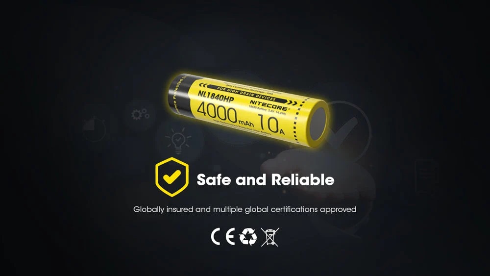 Акумулаторна Li-ion 18650 батерия Nitecore NL1840HP 21