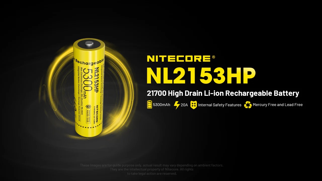 Акумулаторна Li-ion 21700 батерия Nitecore NL2153HP 22