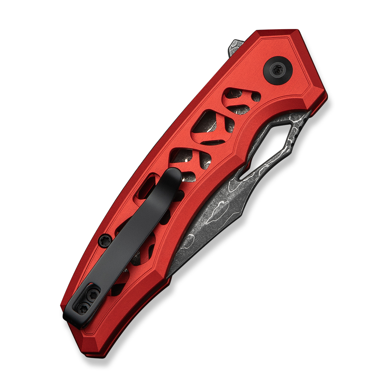 CIVIVI Anaaki Aluminum Red Damascus 5