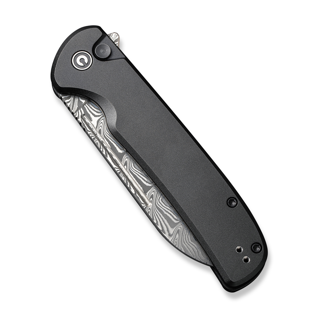 CIVIVI Chevalier II Black Aluminum Damascus 4