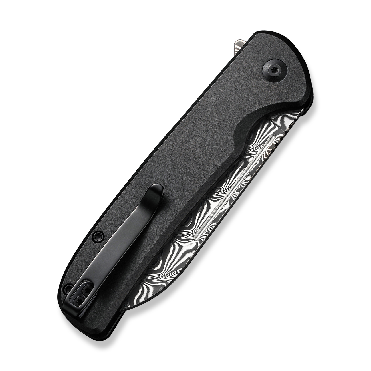 CIVIVI Chevalier II Black Aluminum Damascus 5