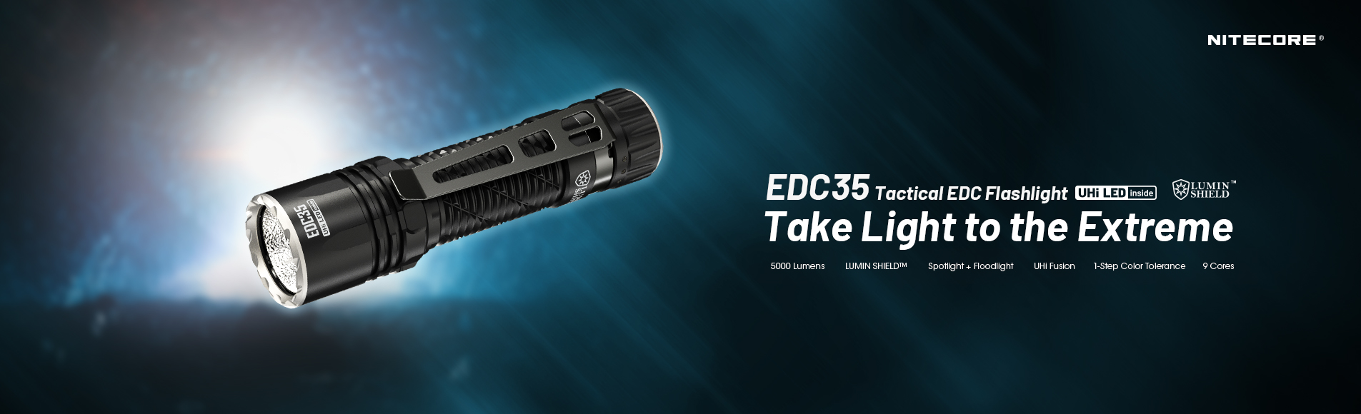 Тактически фенер Nitecore EDC35 5000 Лумена 550 м
