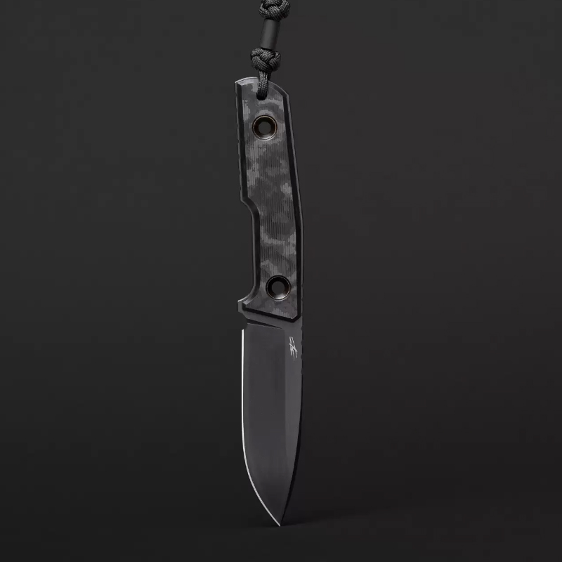 Нож TRC Urban Tactical Signature Series Elmax DLC BLACK CAMO CARBON FIBER