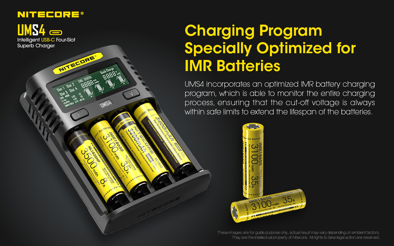 Зарядно Nitecore UMS4 за четири батерии 15