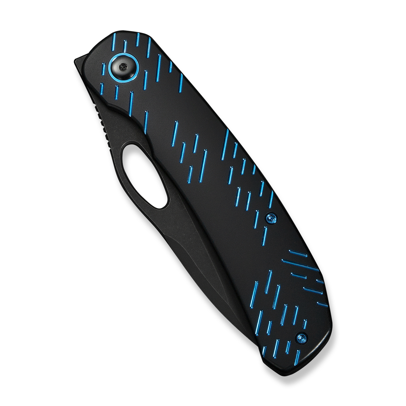 WEKNIFE Inmate Black Titanium With Blue Raindrops 4