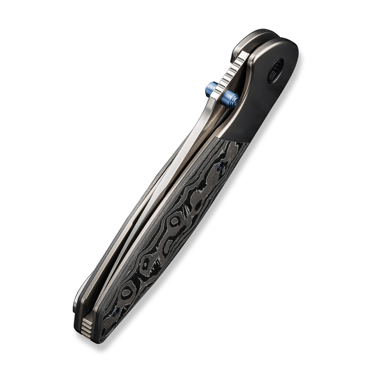 WEKNIFE Nitro OG Polished Bead Blasted Titanium & Aluminum Foil Carbon Fiber Inlay 6