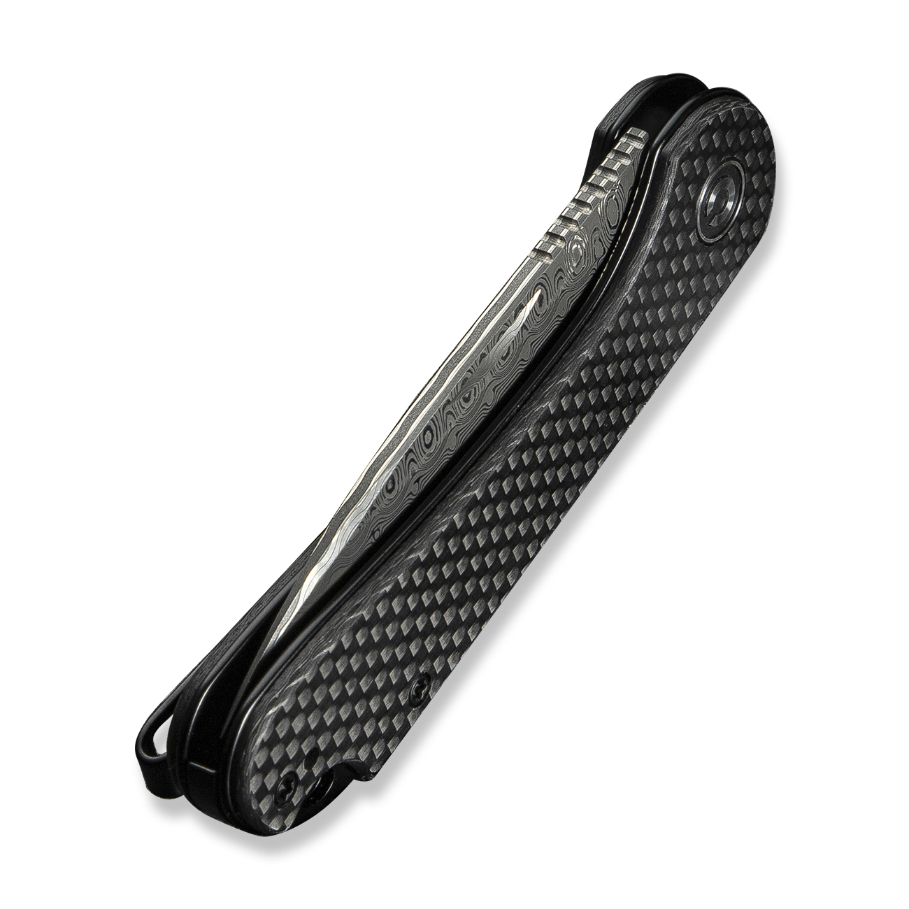 CIVIVI Elementum Slip Joint Twill Carbon Fiber Damascus 5