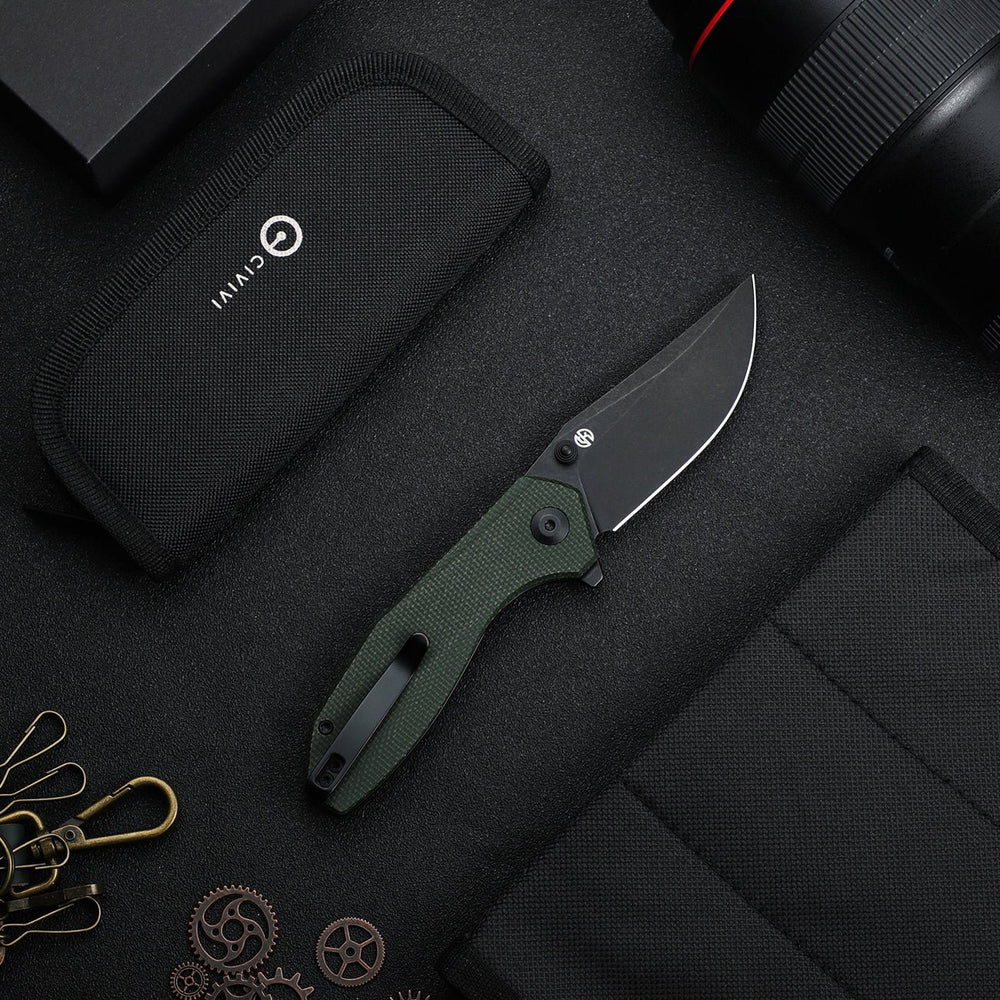 CIVIVI ODD 22 Green Canvas Micarta 20