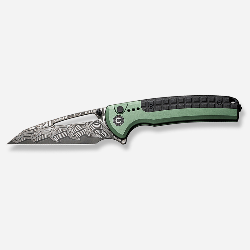 Нож CIVIVI Sentinel Strike Damascus Aluminum Green & Black FRN