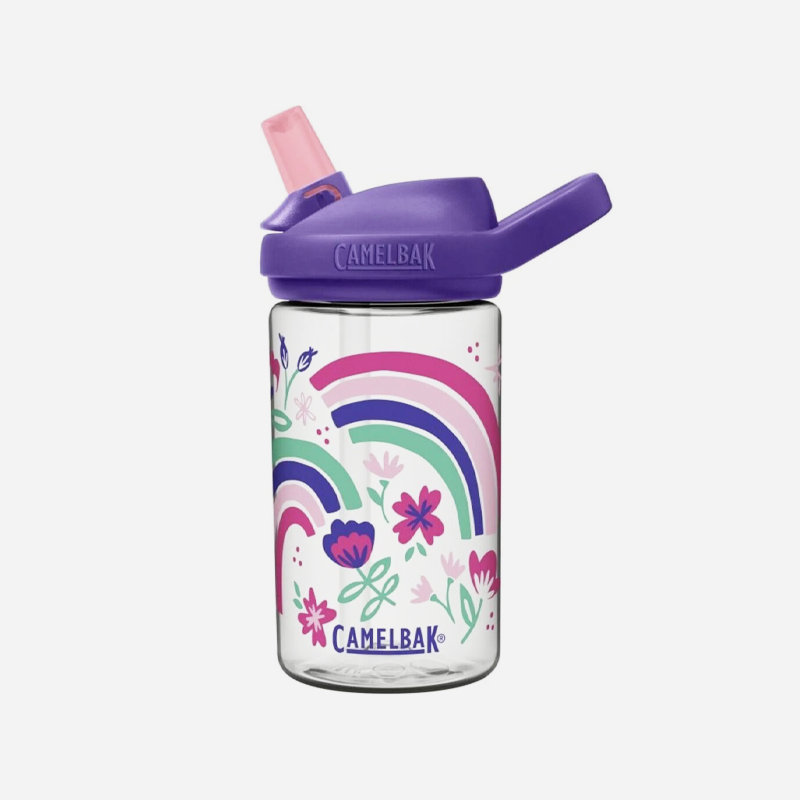 Детска бутилка за вода CAMELBAK Eddy Kids 14oz Bottle with Tritan™ Renew Rainbow Floral