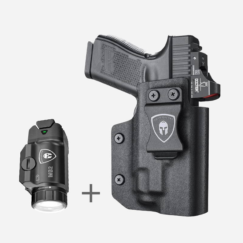Вътрешен кобур WARRIORLAND WL IWB + фенер MB2 за Glock 17 – RH