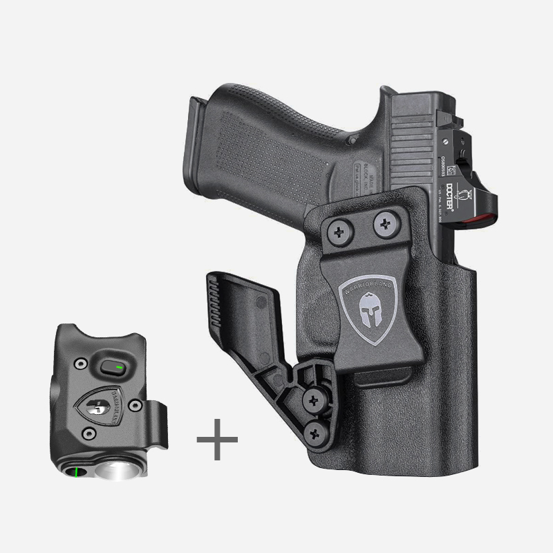 Вътрешен кобур WARRIORLAND WL IWB+ фенер и лазер SLL-100 Glock 43XMOS – RH
