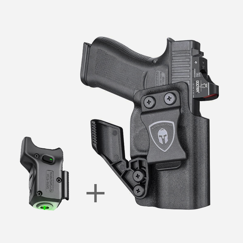 Вътрешен кобур WARRIORLAND + лазер WL IWB за Glock 43X MOS – RH