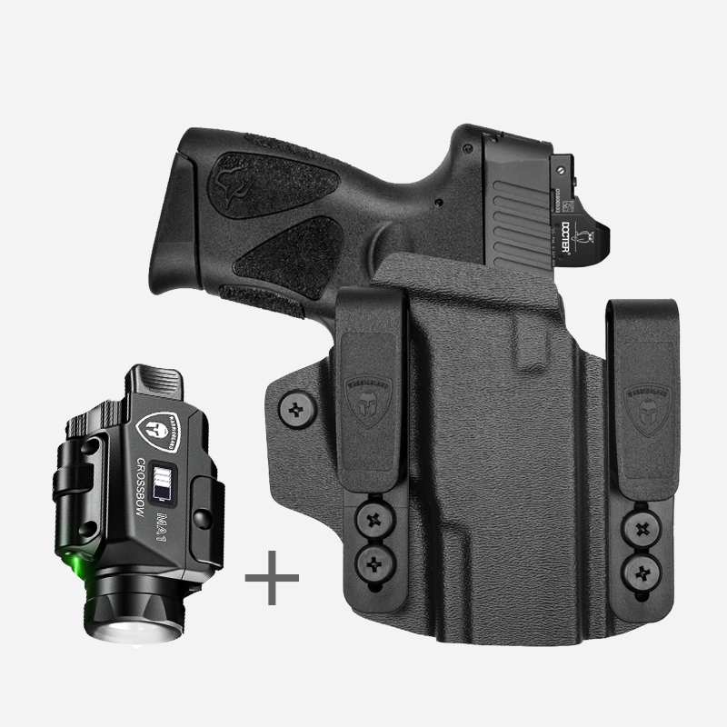 Вътрешен кобур WARRIORLAND WL IWB + фенер и лазер Crossbow MA1 за Taurus G3C – RH