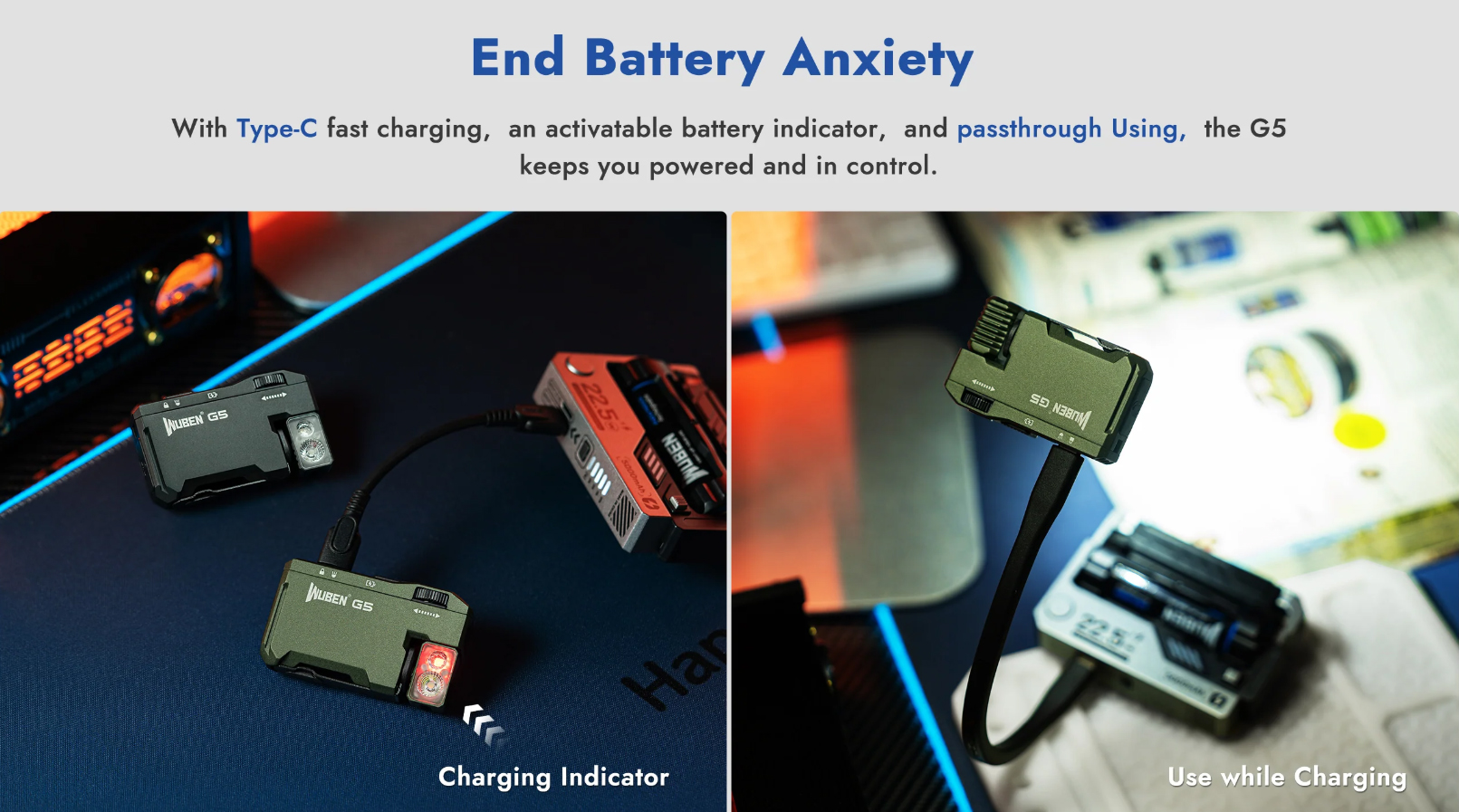 Заряден фенер WUBEN G5 92