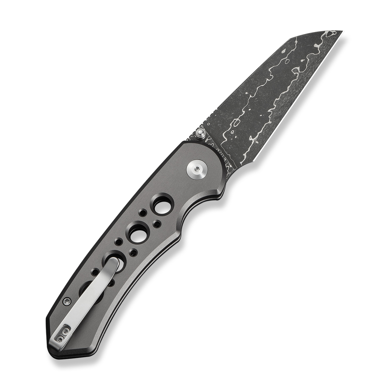 CIVIVI Pragma Prime Gray Aluminum Damascus 7