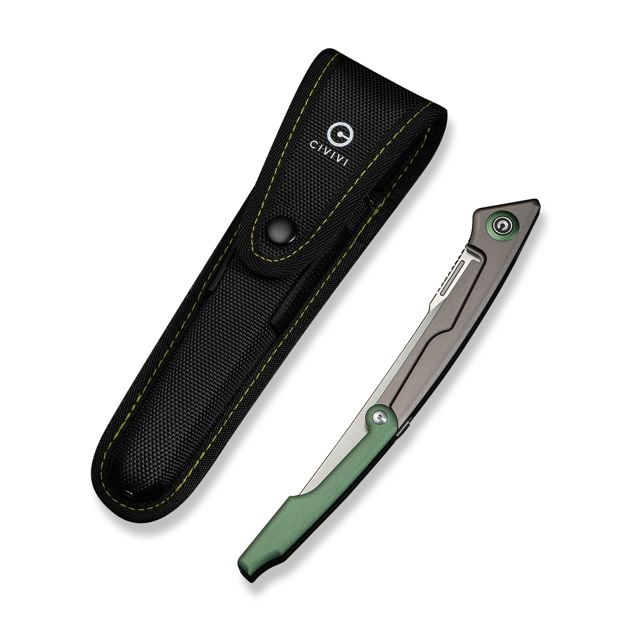 Нож CIVIVI Shawka 14C28N Gray/Green Aluminum