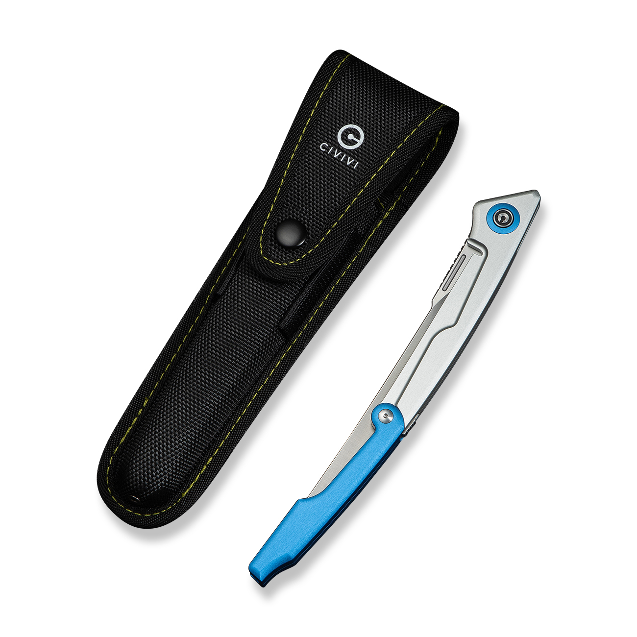 Нож CIVIVI Shawka 14C28N Silver/Blue Aluminum