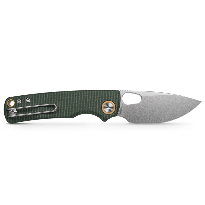 Porcupine – Top Liner Lock 14C28N Blade & Green Micarta Handle 3