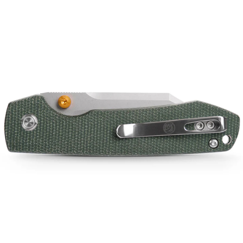 Нож Vosteed Raccoon – Top Liner Lock 14C28N Green Micarta Bowie Blade