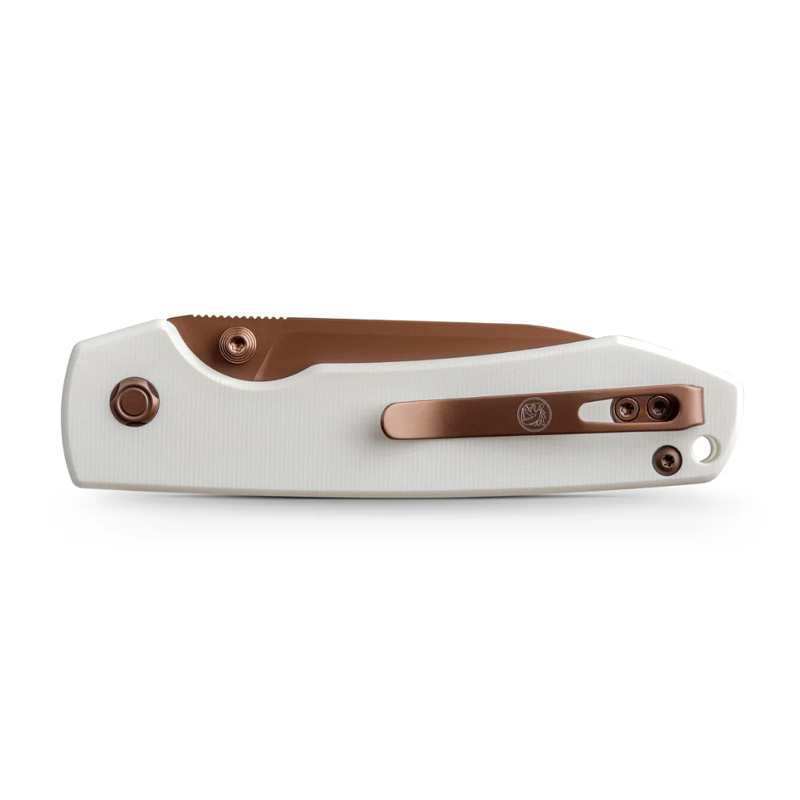 Vosteed Raccoon – Top Liner Lock 14C28N Copper G10 White 4