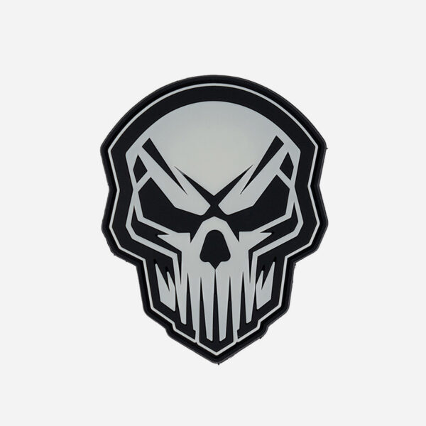 Patch 3D PVC Angry skull glow in the dark