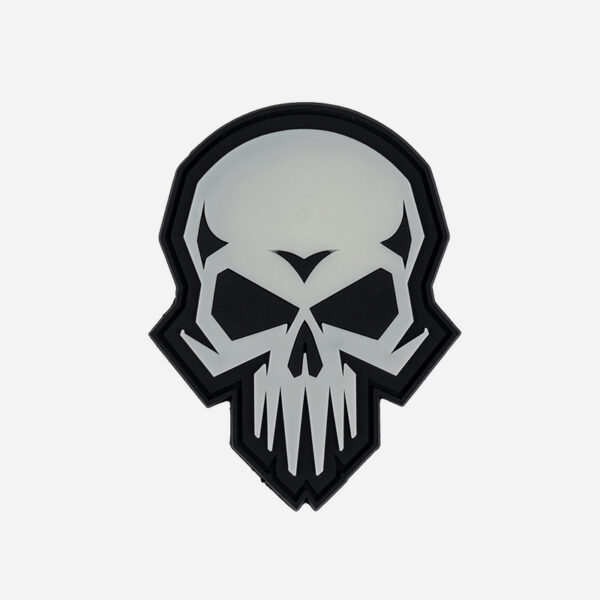 Patch 3D PVC Psycho skull glow in the dark