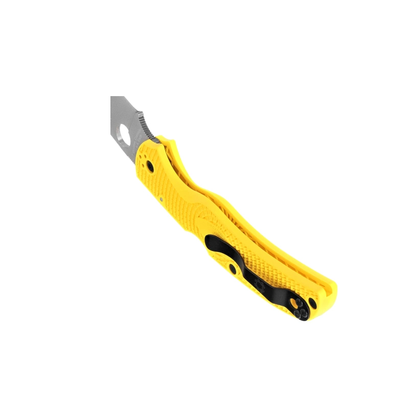 Spyderco Native Chief 2 Lightweight Salt Knife Yellow FRN, Satin MagnaCut by Sal Glesser 4